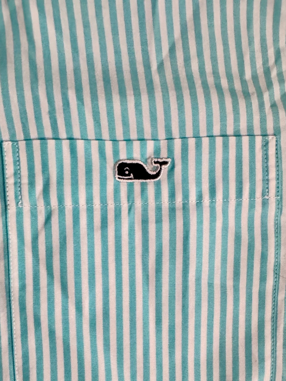 Vineyard Vines Men’s Slim Fit Tucker Shirt Turquoise/White Stripe Button Down, M - Picture 5 of 8